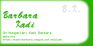 barbara kadi business card